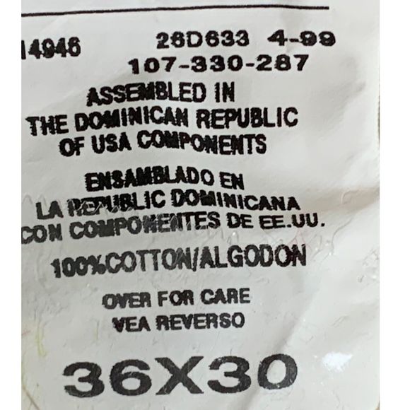 Vtg 90s Savile Row Khaki Tan Beige Wrinkle Free Pants Tag 36x30 Actual 34x29.5 - Picture 11 of 12